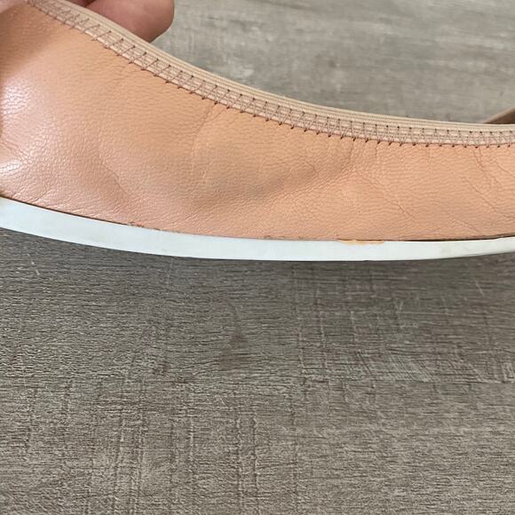 BCBGeneration Womens Agatha Pink Leather Round Toe Slip On Ballet Flats Shoes 7B - Picture 10 of 11